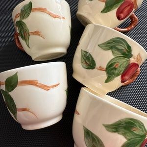 APPLE BLOSSOM Franciscan Earthenware Cup & Saucers